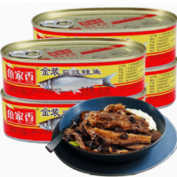 魚(yú)家香金裝豆豉鯪魚(yú)魚(yú)罐頭方便海鮮227g熟食
